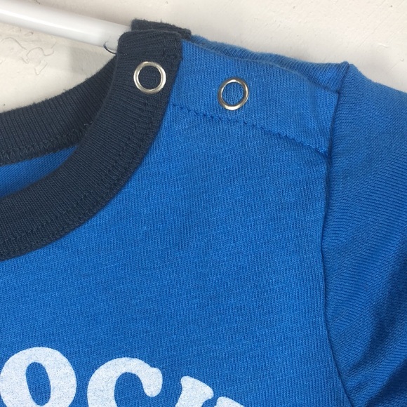 Junk Food blue bodysuit size 9-12 months - Picture 3 of 7